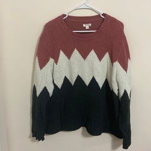 Thick long sleeve sweater.